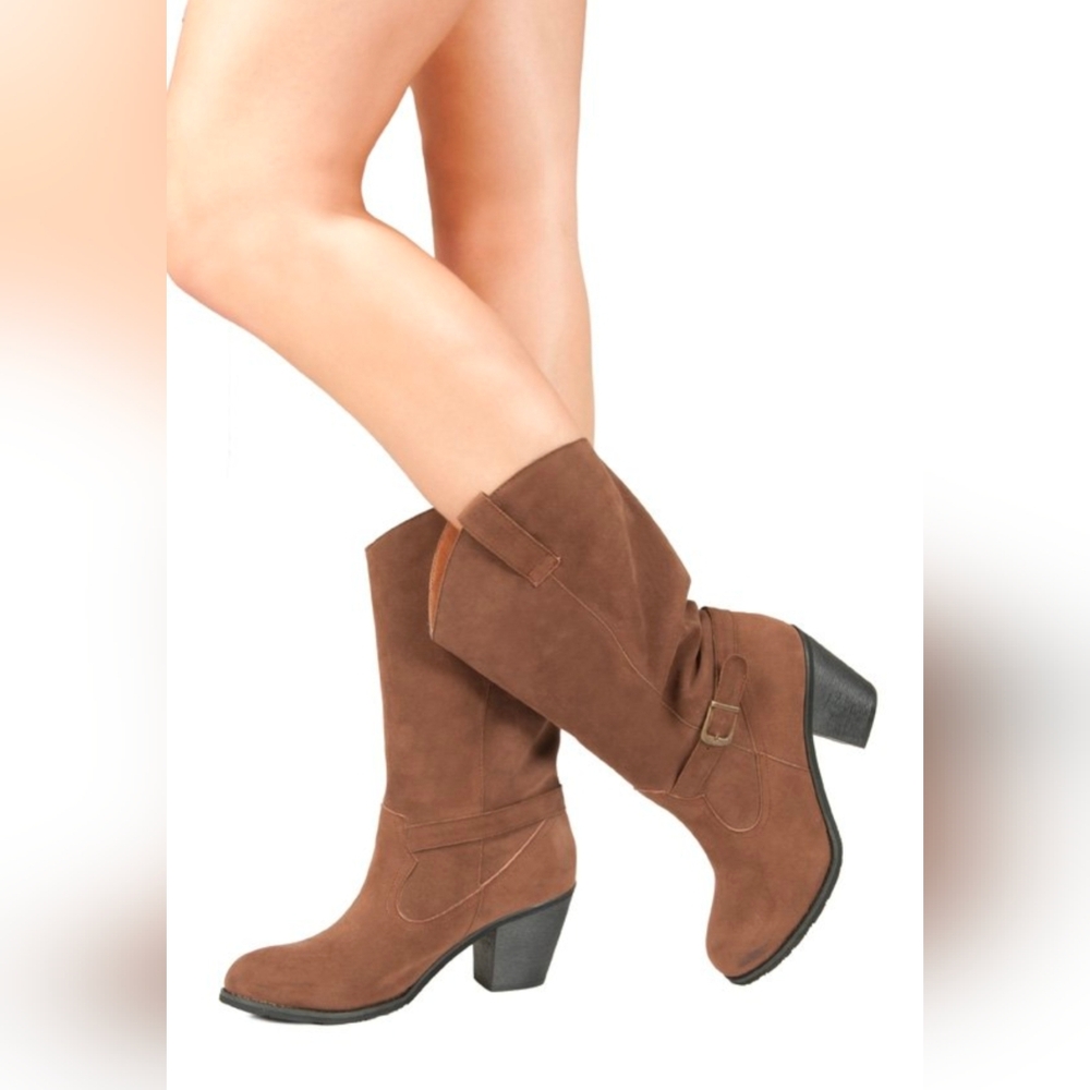 Liv Brown Heeled Women's Boots Sz 8.5 NIB